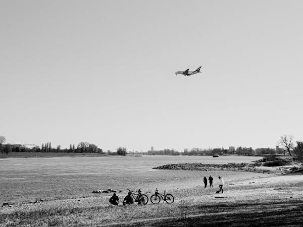 Week 12 - Just before Touchdown. An Airbus A380, one of the largest aircraft in the world, on approach to Düsseldorf Airport.